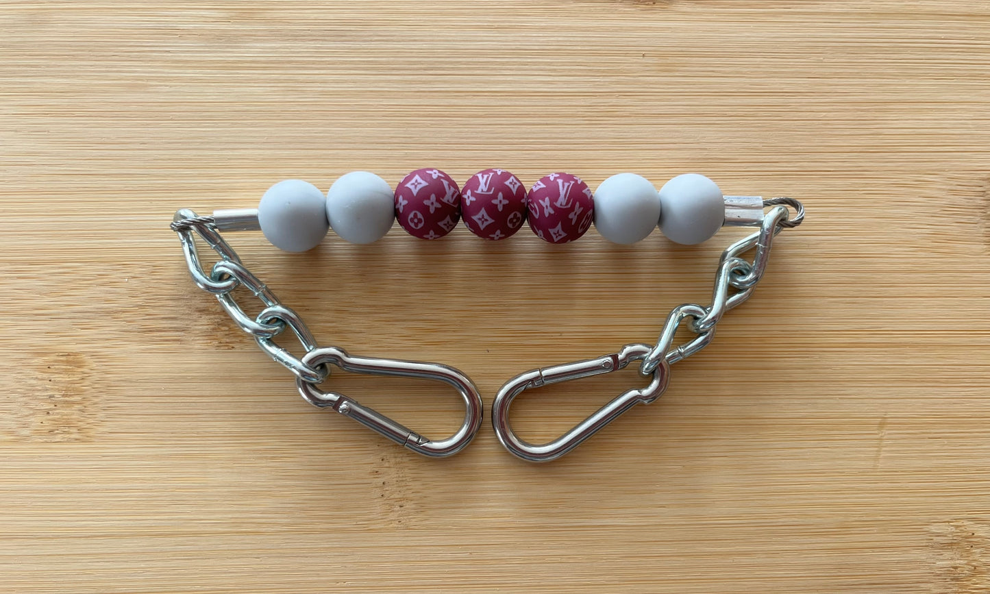 LV Gray and Burgundy