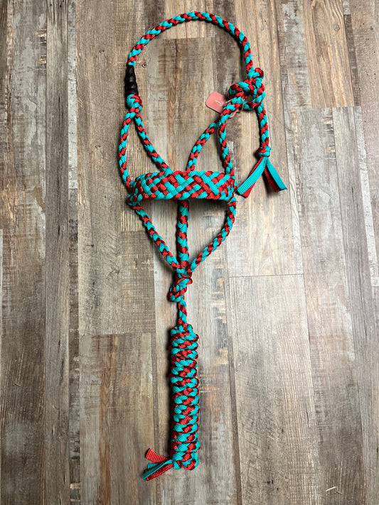 Turquoise and Red Regular Halter