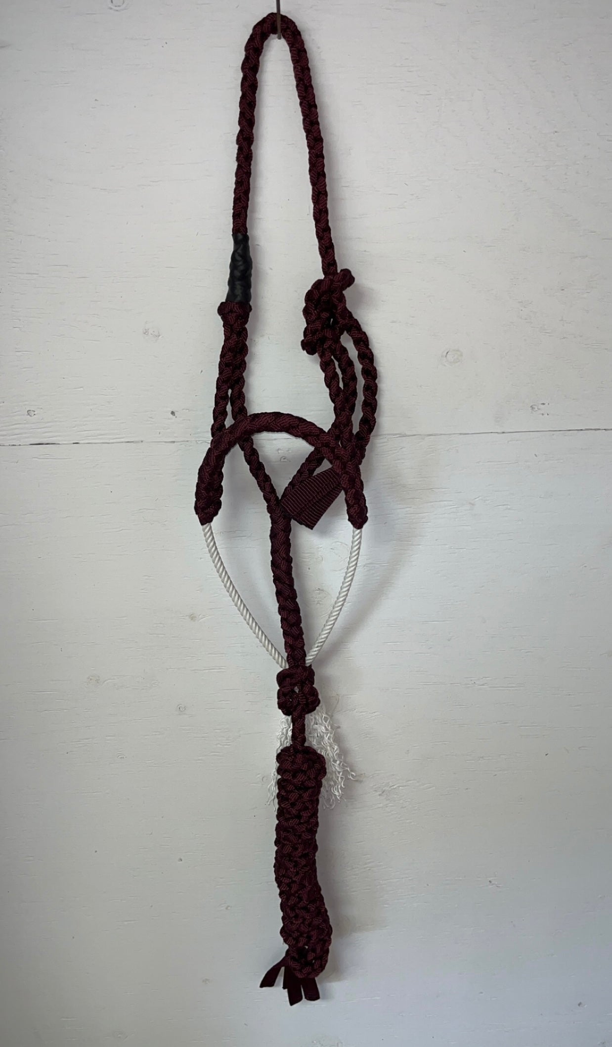 Burgundy and White Lariat